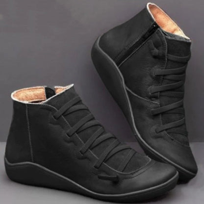 Frauen Schuhe Mode Leder Stiefelette