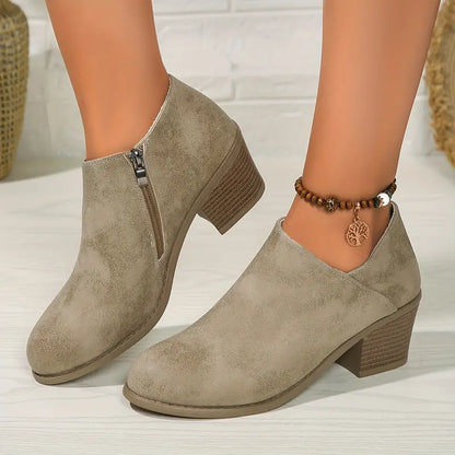 Block Heel Ankle Boot