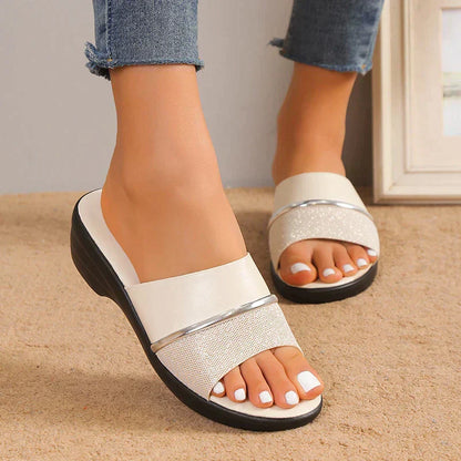 Frauen Sandalen Niedrige Absätze Sommerschuhe