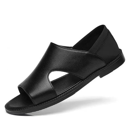 Männer Leder Sandalen Schwarz Männlich Sommer Schuhe