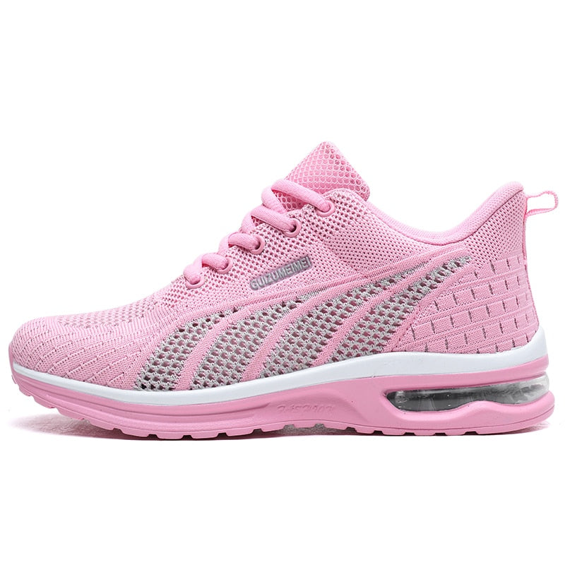 Atmungsaktive orthopädische Damen Casual Rosa Turnschuhe