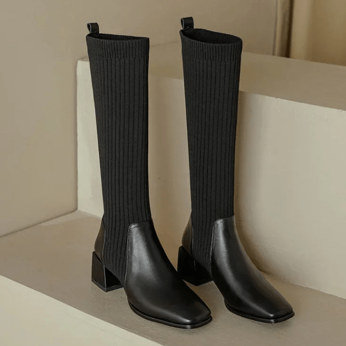 BOTTINES CHAUSSETTES MI-MOLLET