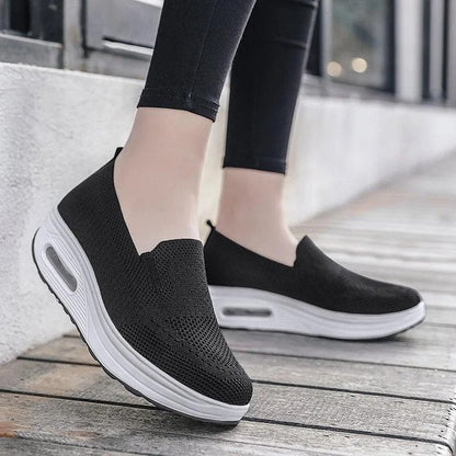 Frauen orthopädische Turnschuhe, Kissen Plattform Diabetiker Walking Schuhe Slip On