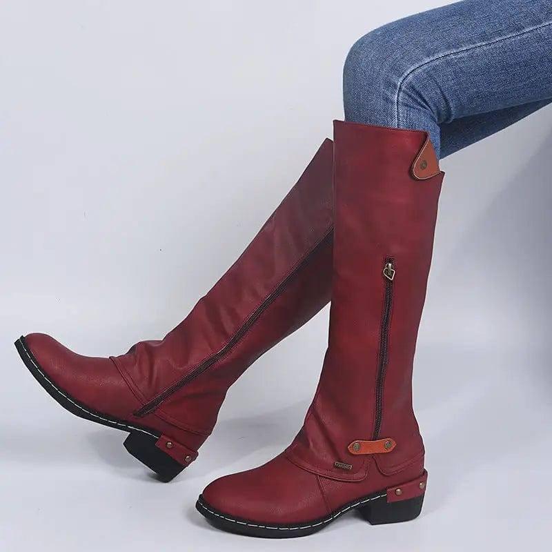 Plus Size Amazon Flat Zipper Women Boots-5