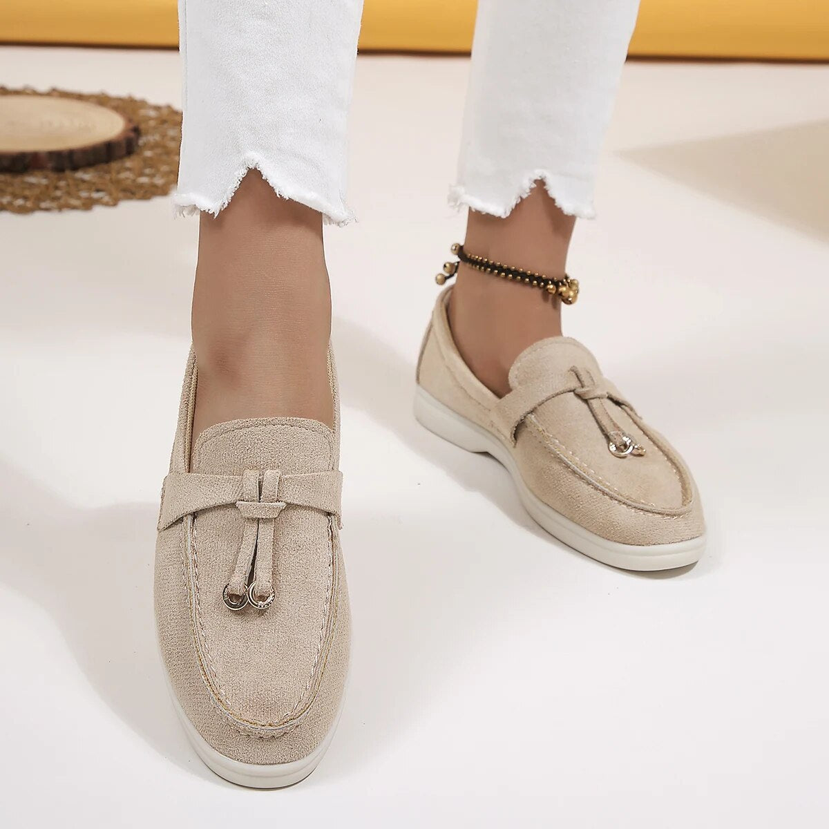 Anhänger Dekor Flache Loafer