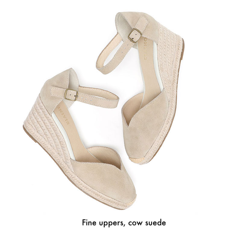 Wedge-Sandalen mit Knöchelriemen